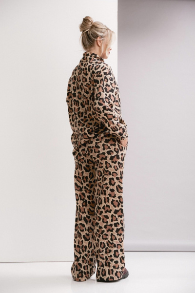 Демисезонный костюм 2-ка из трикотажа: джемпер и брюки прямого кроя Ma Vie М-669 - фото 7