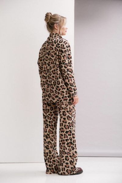 Демисезонный костюм 2-ка из трикотажа: джемпер и брюки прямого кроя Ma Vie М-669 - фото 6