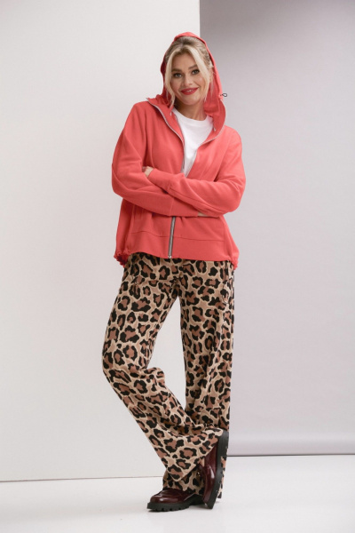 Брюки прямого силуэта с карманами и регулировкой талии Ma Vie М-669-2 - фото 3