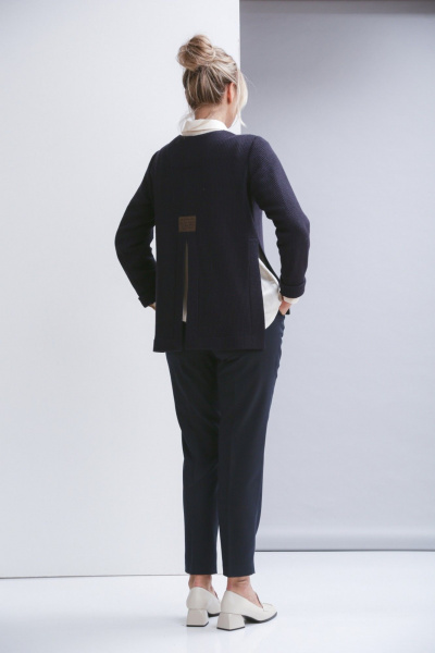 Комплект 3 предмета: рубашка, джемпер и зауженные брюки из текстиля Ma Vie М-676/1 - фото 13