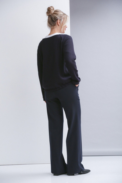 Прямые демисезонные брюки из текстиля со стрелками и карманами Ma Vie М-677-2 - фото 3