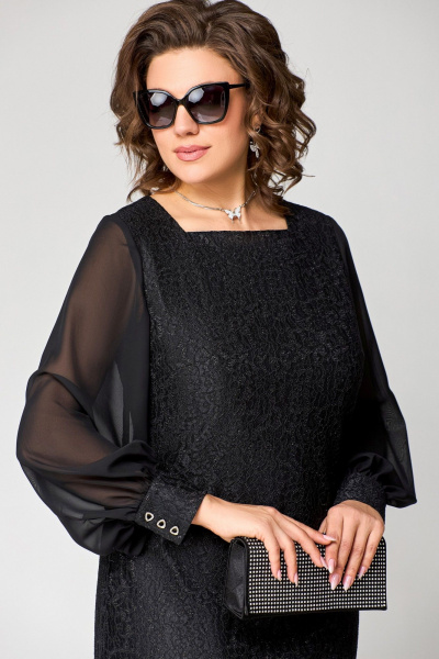 Платье EVA GRANT 7284А черный - фото 8