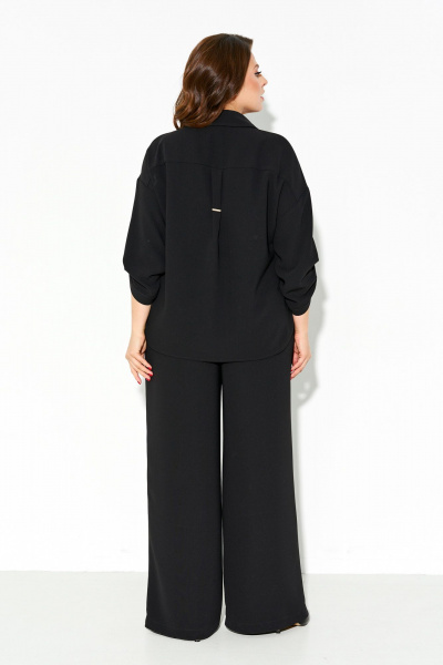 Костюм из мягкой костюмной ткани: рубашка и брюки с эластичным поясом IVA 1614 - фото 2