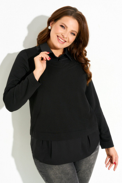 Джемпер с капюшоном из футера-2 нитки для демисезона IVA 1637 - фото 1