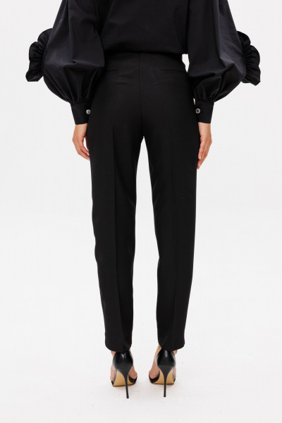 Зауженные брюки из текстиля с разрезами и карманами для торжественных случаев EOLA 2600 черный - фото 2