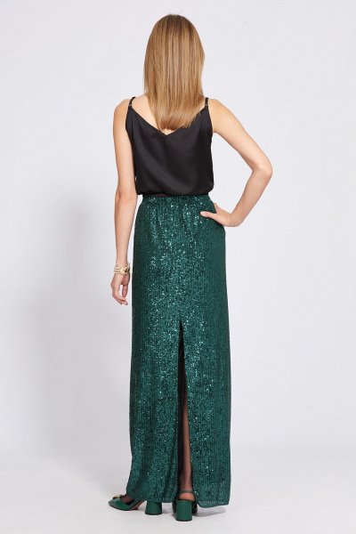 Черный атласный топ на регулируемых бретелях EOLA 2770 черный - фото 2