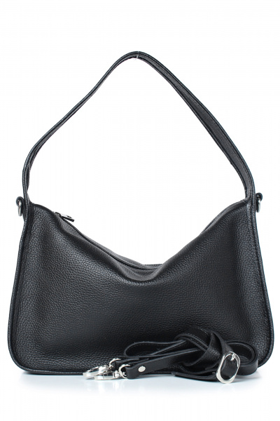 Сумка из натуральной кожи на плечо и ручку регулируемую Galanteya 18023.23с991к45 черный - фото 2