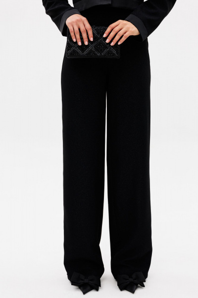 Брючный костюм прямого силуэта для нарядных образов EOLA 2746 черный - фото 10