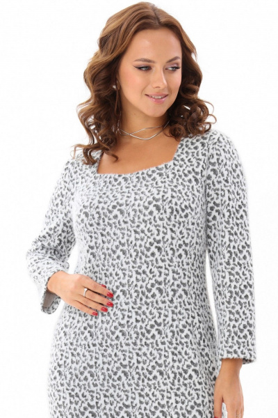 Миди платье из трикотажа с разрезами и вырезом каре Angelina & Сompany 1179 - фото 5