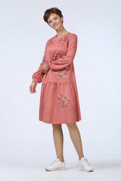 Платье Полинушка 668/4 коралл - фото 2