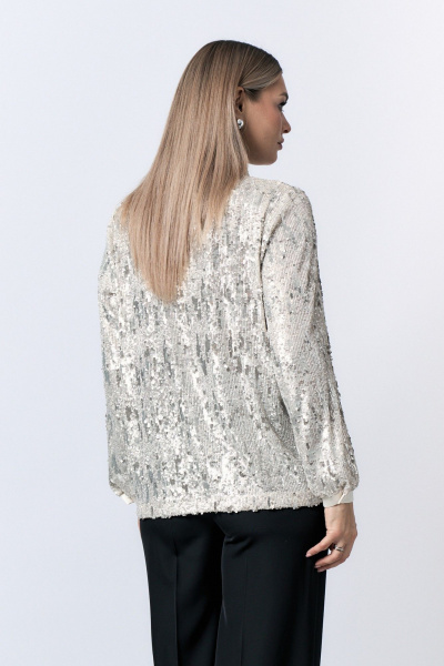 Рубашка нарядная с пайетками на стойке Verita 2337.1 - фото 9