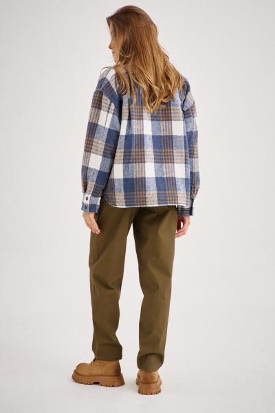 Брюки и рубашка из джинса, мультиколор, объемный крой EZER 2107 мультиколор_ хаки - фото 6