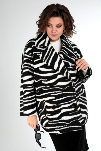 Демисезонное женское укороченное пальто из шерсти с воротником ALEZA 1226 - фото 4