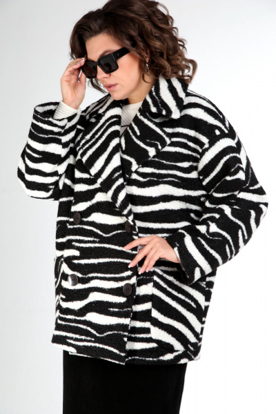 Демисезонное женское укороченное пальто из шерсти с воротником ALEZA 1226 - фото 2