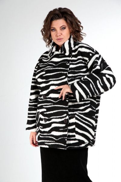 Демисезонное женское укороченное пальто из шерсти с воротником ALEZA 1226 - фото 1