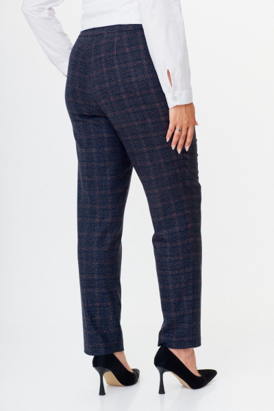 Костюм женский брюк и жилета деловой демисезонный Slaviaelit 544 серая_клетка_меланж - фото 9