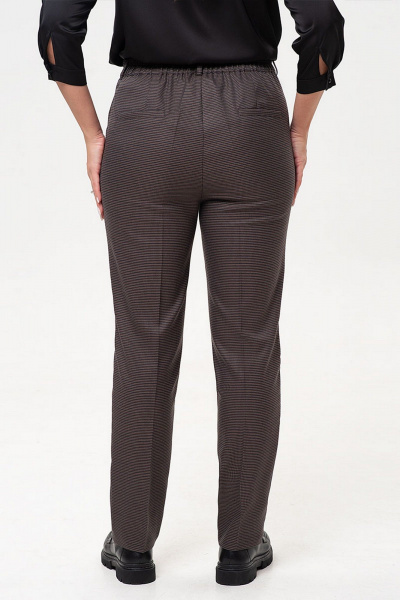 Костюм-двойка из текстиля с классическими брюками IVARI 10403/1 гусиная_лапка_коричневая - фото 12