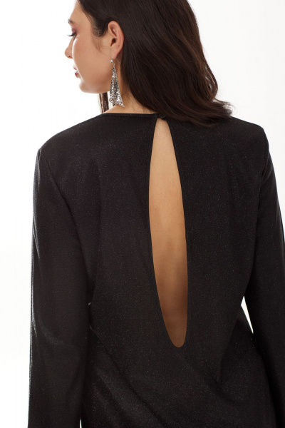 Мини-платье черного цвета из трикотажного текстиля с разрезом Твой имидж 2014 черный - фото 3