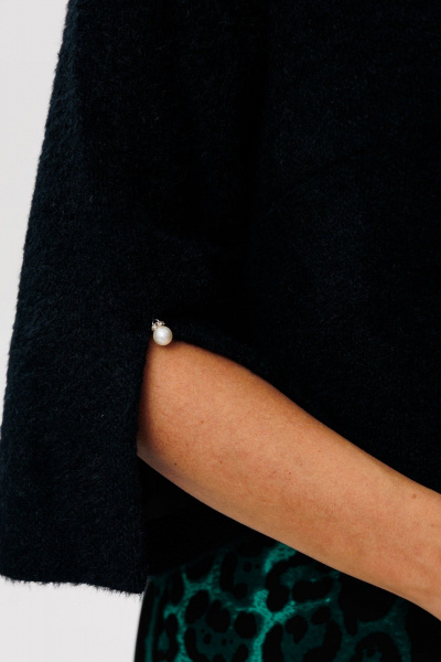 Болеро из текстиля, утепленное, нарядное на любой случай Anelli 1445 черный_жемчуг - фото 5