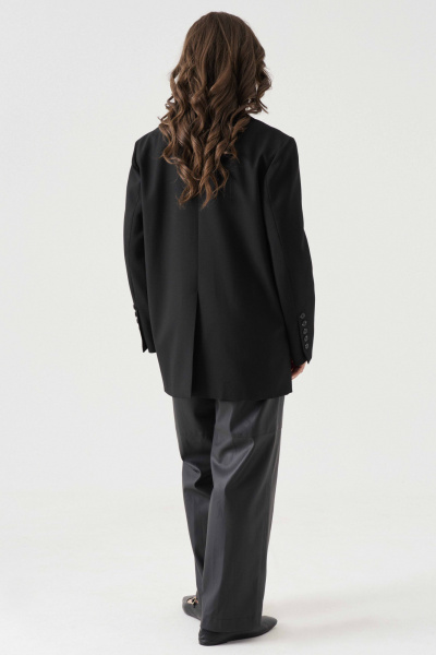 Жакет из поливискозы классический прямого силуэта Панда 188033w черный - фото 4