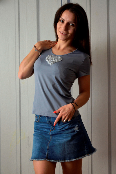 Майка трикотаж на каждый день OLANTIZ БПР001 сердечко - фото 2