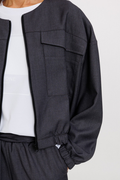 Жакет свободного кроя из костюмной ткани с карманами Kivviwear 4207.04 - фото 5