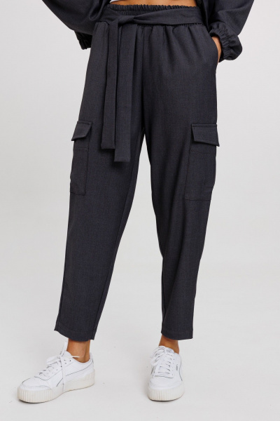 Брюки укороченные из костюмной ткани для повседневной носки Kivviwear 4208.04 - фото 2