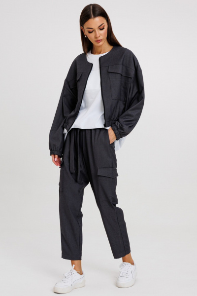 Костюм из костюмной ткани: кардиган и укороченные брюки Kivviwear 42074208.04 - фото 8