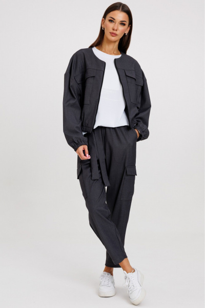 Костюм из костюмной ткани: кардиган и укороченные брюки Kivviwear 42074208.04 - фото 5