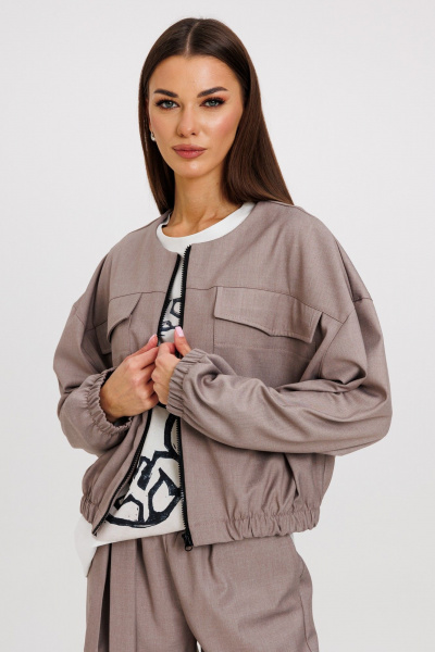 Костюм из хлопка: кардиган и укороченные брюки Kivviwear 42074208.05 - фото 7