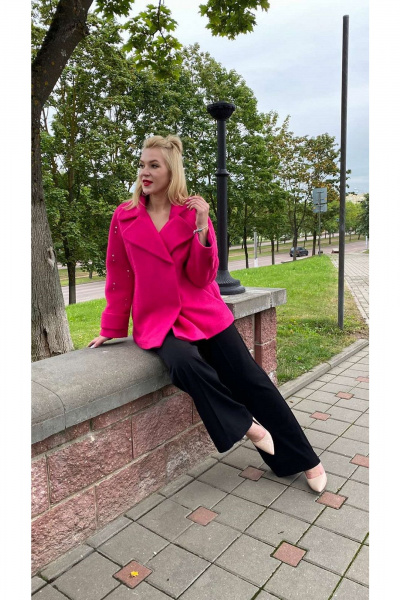 Пальто демисезонное на подкладке с металлическими клепками Atelero 1041Ф - фото 2