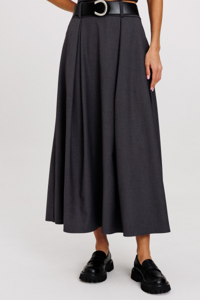 Юбка трапеция из костюмной ткани с боковыми карманами Kivviwear 4235.04 - фото 4