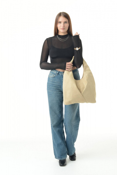 Бежевая сумка из искусственной замши для повседневного использования MT.Style Gabbi/\ bez-velour - фото 2