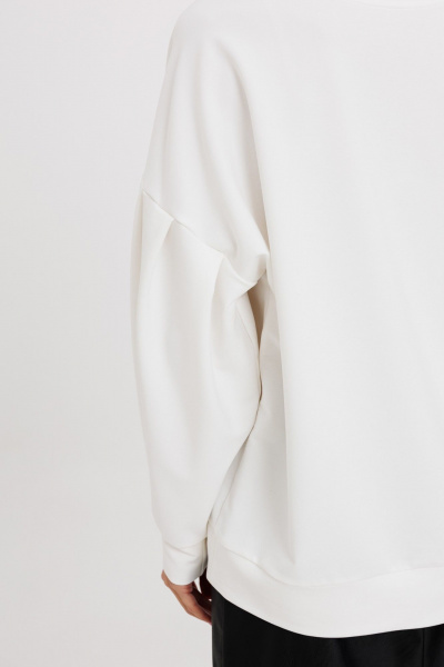 Джемпер свободного силуэта из трикотажа хлопка для демисезона Kivviwear 4232.02 - фото 4