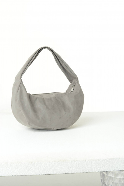 Круглогодичная женская сумка из искусственной замши с карманом MT.Style HOBO grey-velour - фото 3