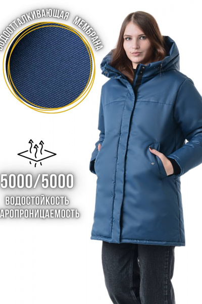 Зимняя свободная куртка оверсайз с капюшоном и мехом MT.Style 273493221 - фото 7