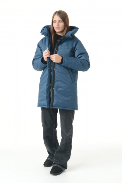 Зимняя свободная куртка оверсайз с капюшоном и мехом MT.Style 273493221 - фото 1