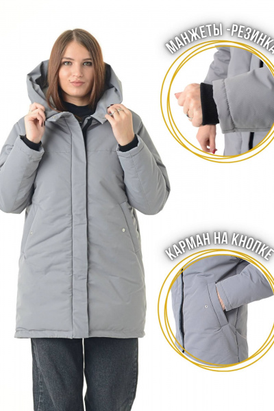 Зимняя оверсайз куртка влагостойкая с меховым капюшоном MT.Style 273493220 - фото 12