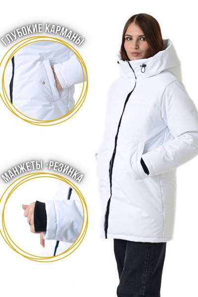 Зимняя удлинённая куртка с мембраной и меховым капюшоном MT.Style 273493219 - фото 10