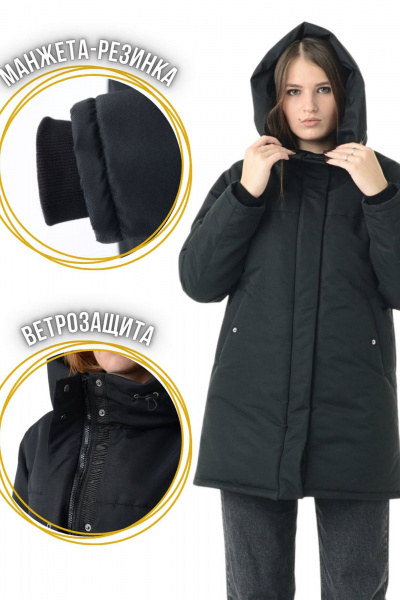 Зимняя пуховик оверсайз с подкладкой из меха и влагозащитой MT.Style 273490256 - фото 6