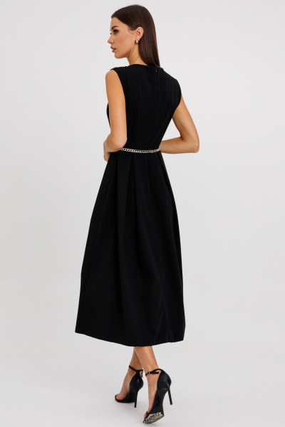 Длинное платье из костюмной ткани, с рельефами и складками Kivviwear 4242.01 - фото 7
