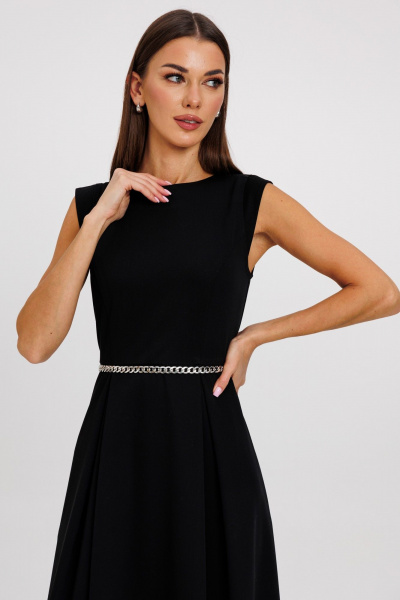 Длинное платье из костюмной ткани, с рельефами и складками Kivviwear 4242.01 - фото 5