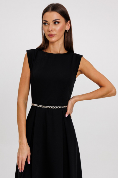 Длинное платье из костюмной ткани, с рельефами и складками Kivviwear 4242.01 - фото 4