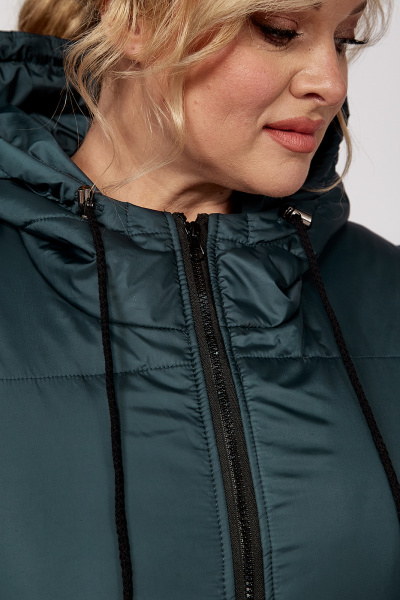 Пальто с капюшоном и наклонными карманами, стёганое утеплённое Algranda А4030-4 - фото 8