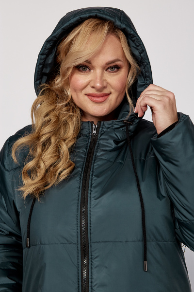 Пальто с капюшоном и наклонными карманами, стёганое утеплённое Algranda А4030-4 - фото 10