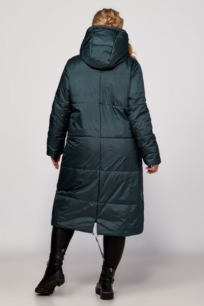 Пальто с капюшоном и наклонными карманами, стёганое утеплённое Algranda А4030-4 - фото 12