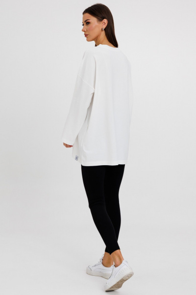 Джемпер женский демисезонный с оригинальным дизайном из хлопка Kivviwear 4246.02 - фото 12