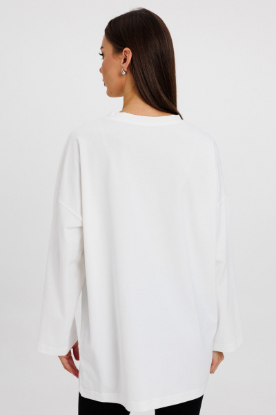 Джемпер женский демисезонный с оригинальным дизайном из хлопка Kivviwear 4246.02 - фото 11