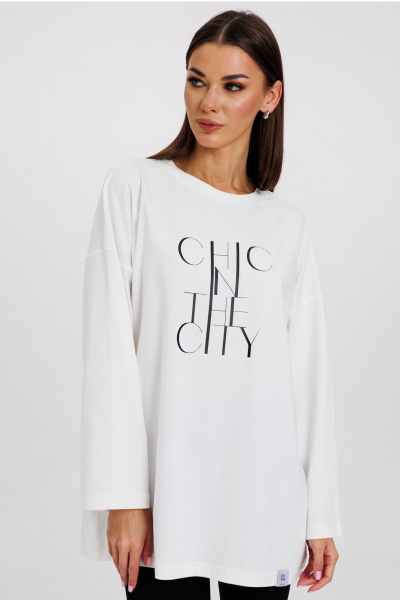 Джемпер женский демисезонный с оригинальным дизайном из хлопка Kivviwear 4246.02 - фото 10