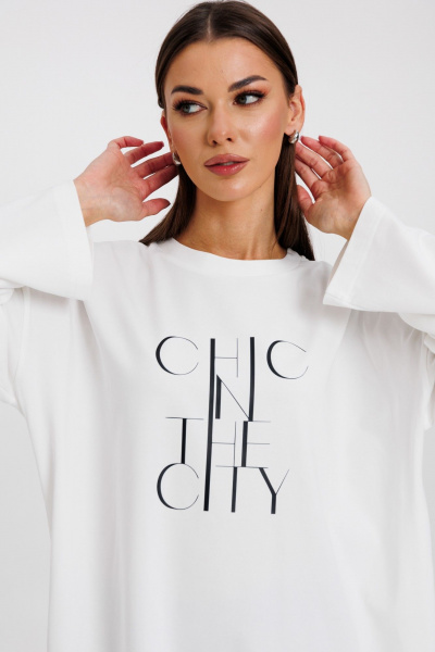 Джемпер женский демисезонный с оригинальным дизайном из хлопка Kivviwear 4246.02 - фото 7